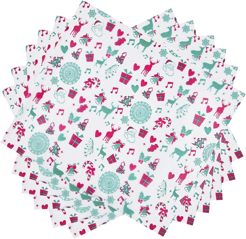Ocmoiy 100 Sheets Christmas Wax Paper 8.6" x 9.8" Sandwich Wrapping Paper, Colored Decorative Deli Parchment Food Basket Liners for Wrapping Holiday Treats, Candy, Cookies (Reindeer) - Image 1